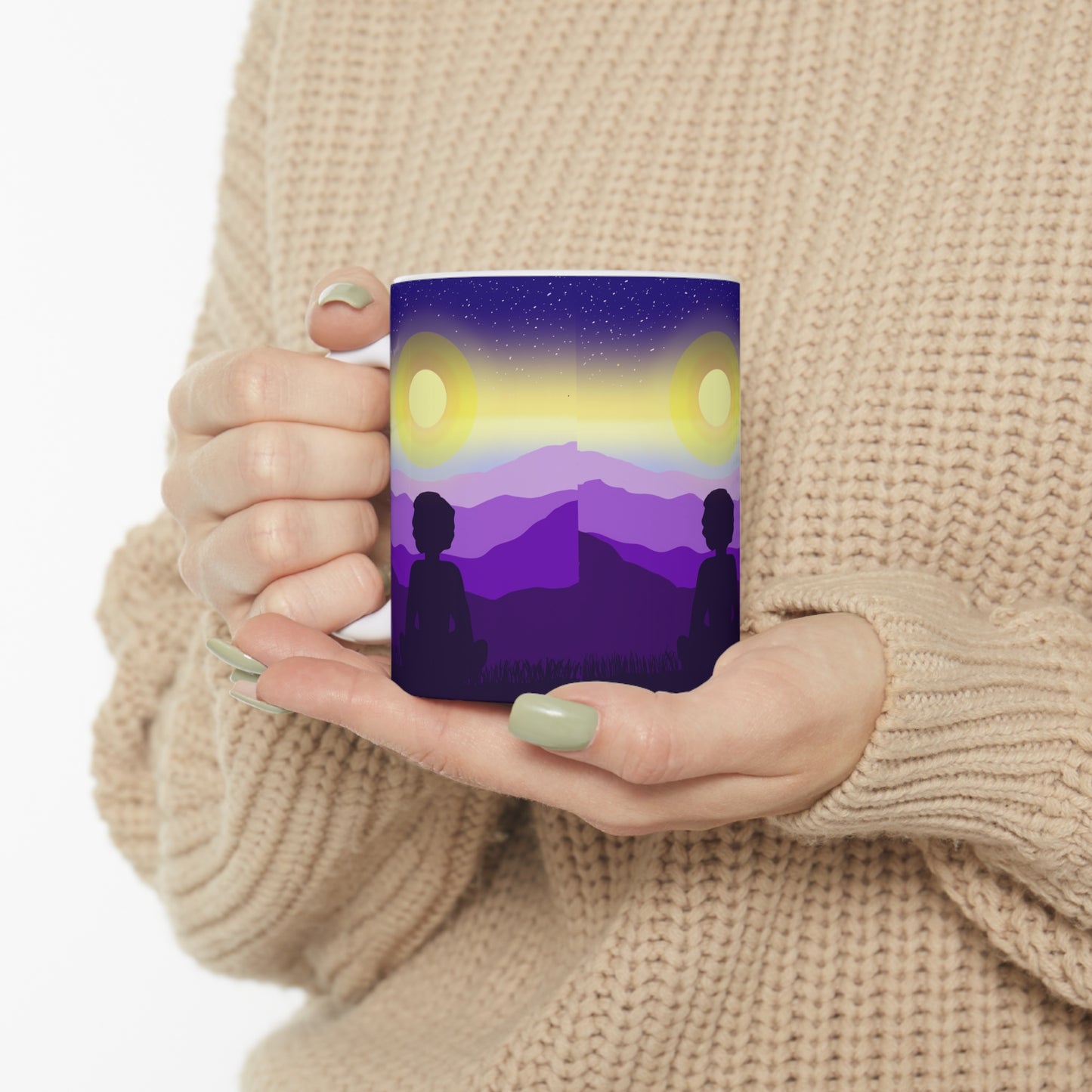 Purple Meditation Ceramic Mug (11oz)