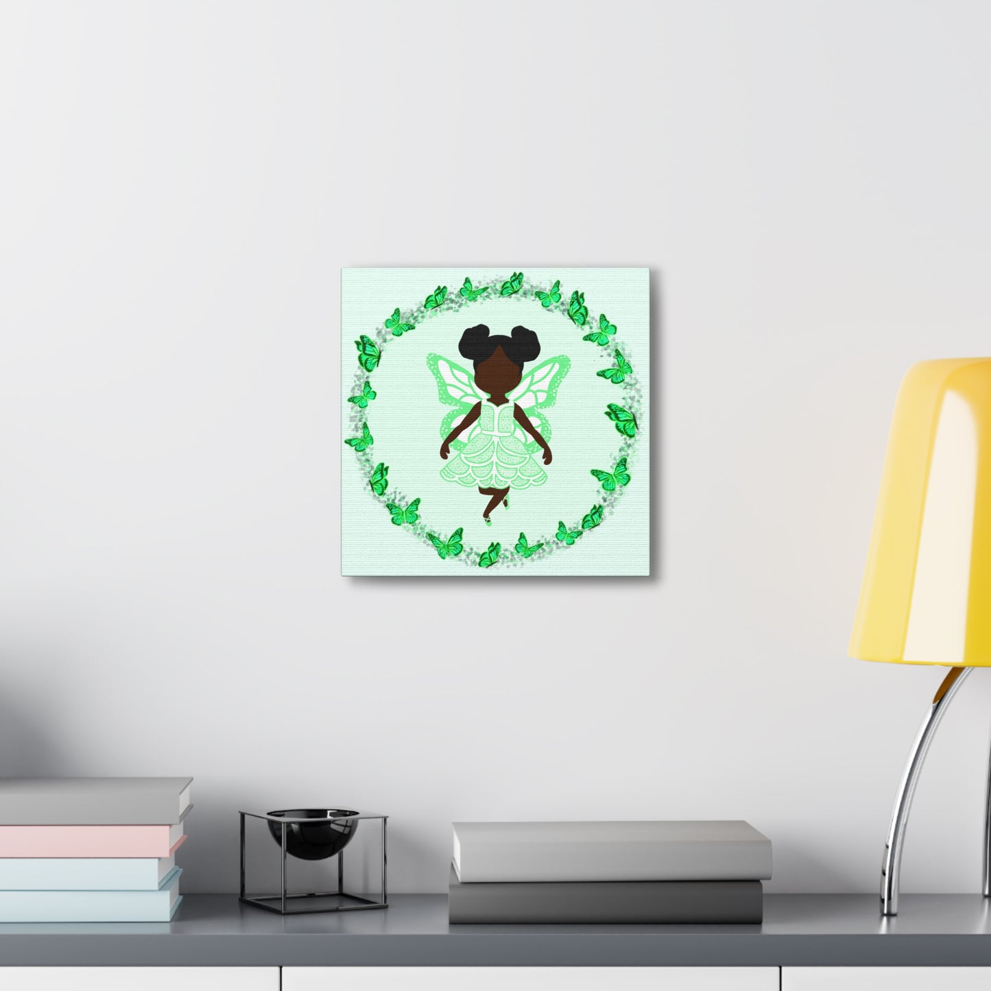 Mint Fairy Ballerina Canvas Art