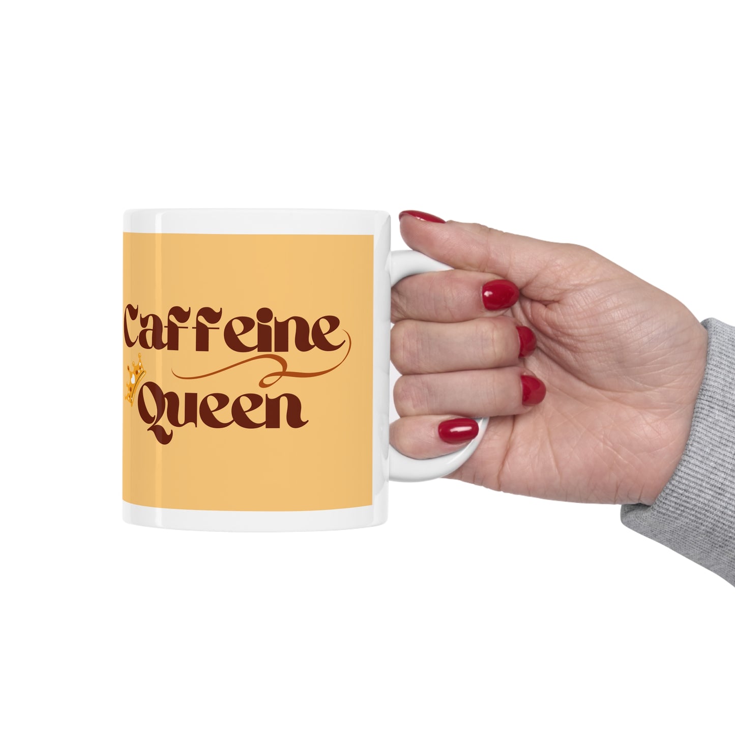 Caffeine Queen- Afro Coffee Ceramic Mug (11oz)