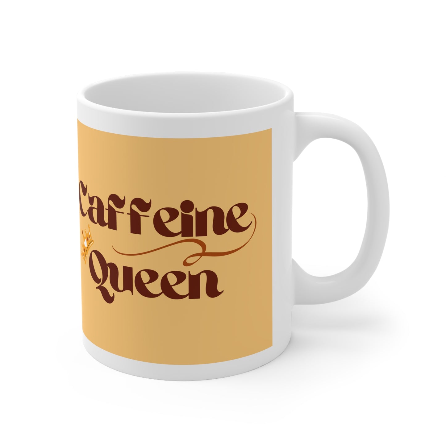 Caffeine Queen- Afro Coffee Ceramic Mug (11oz)