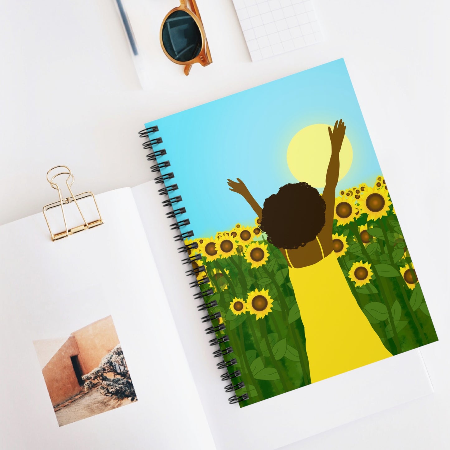 Sunflower Celebration Spiral Notebook - Ruled Line