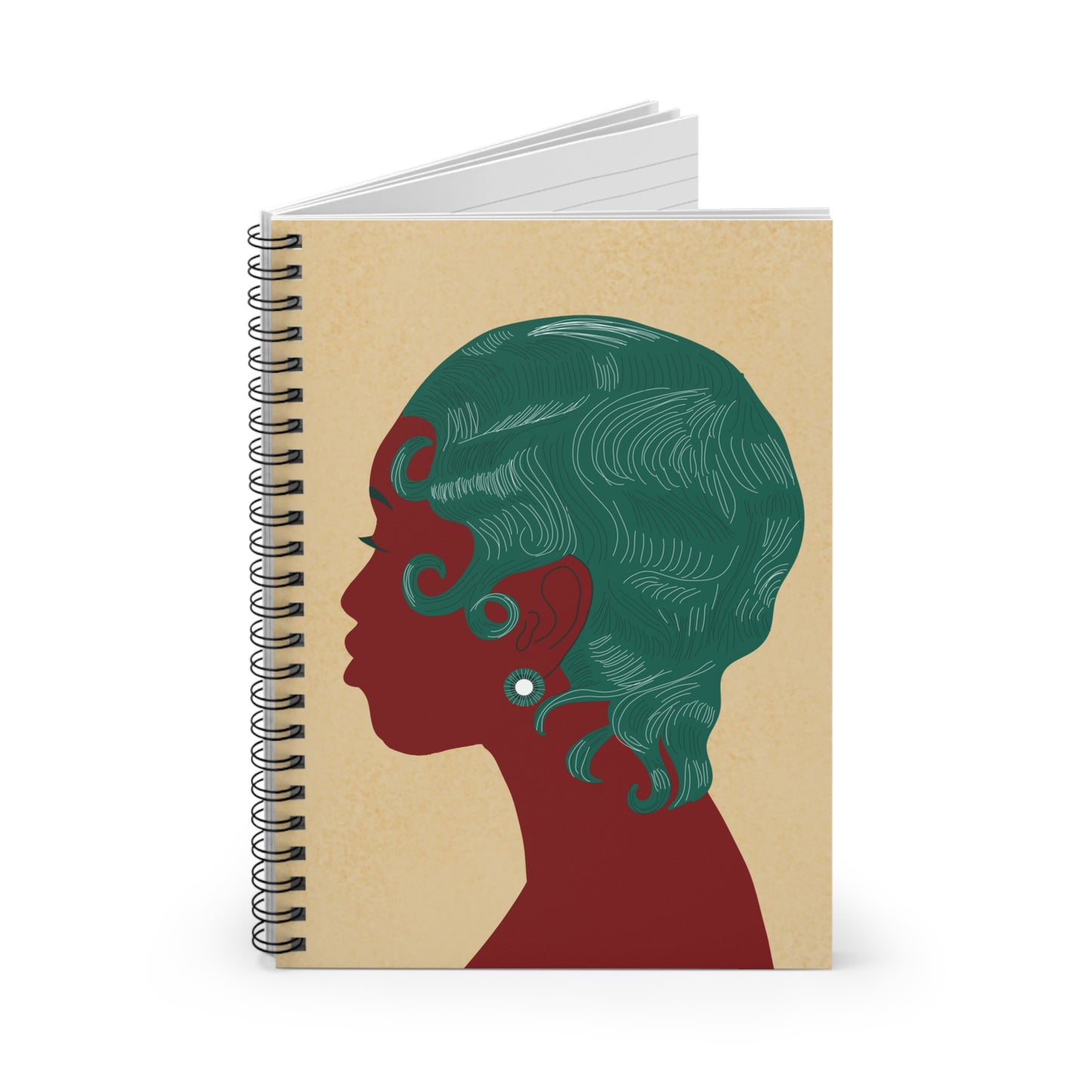 Finger Waves Spiral Notebook - Ruled Line "Don't Touch My Hair Collection"