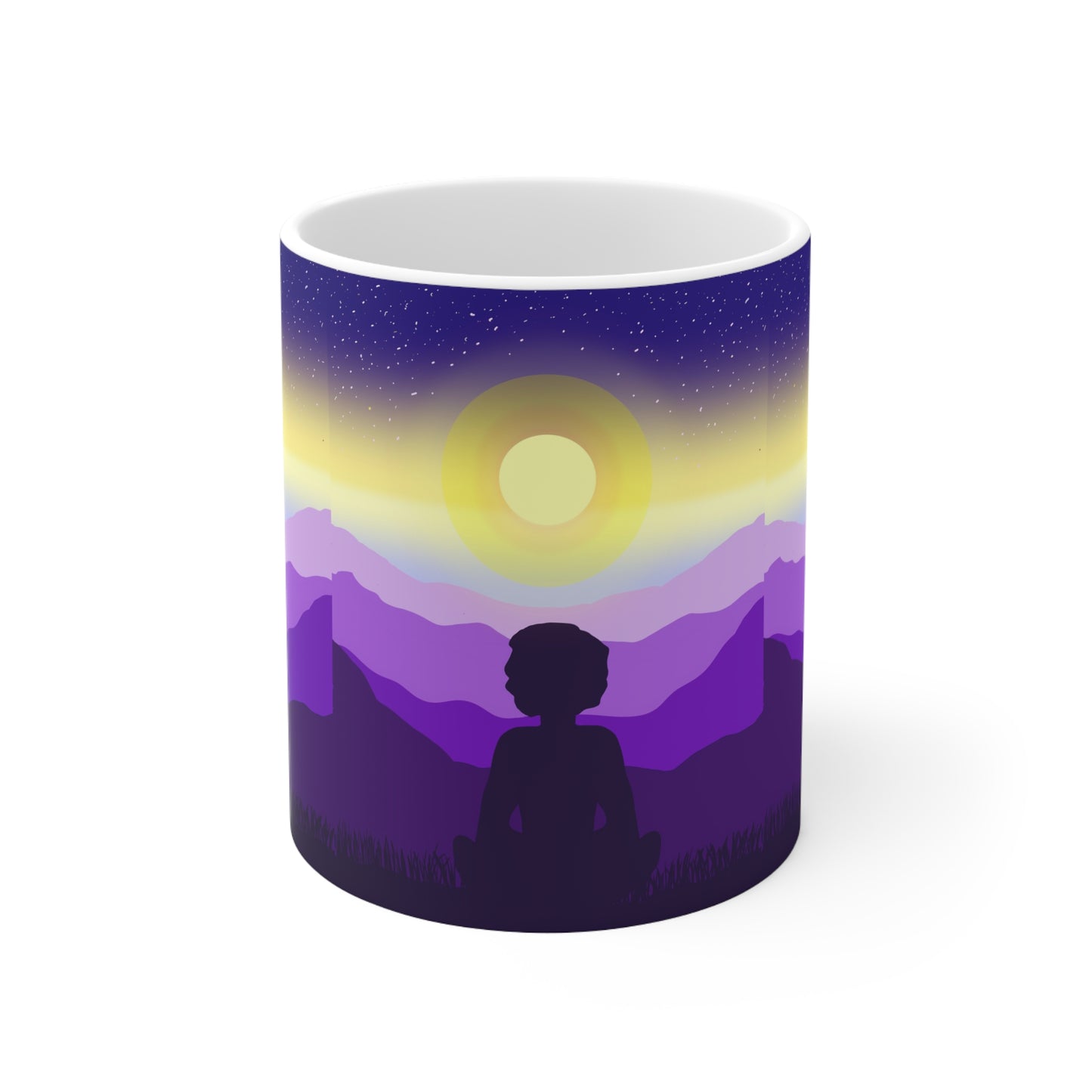 Purple Meditation Ceramic Mug (11oz)