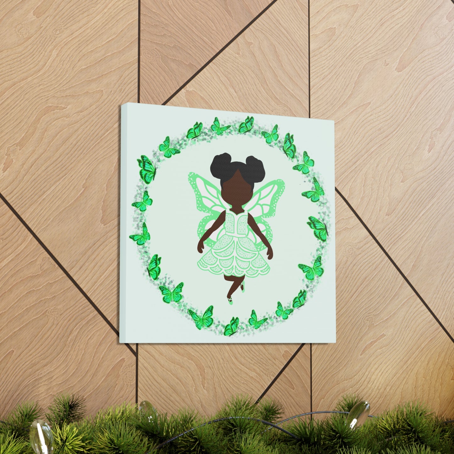 Mint Fairy Ballerina Canvas Art