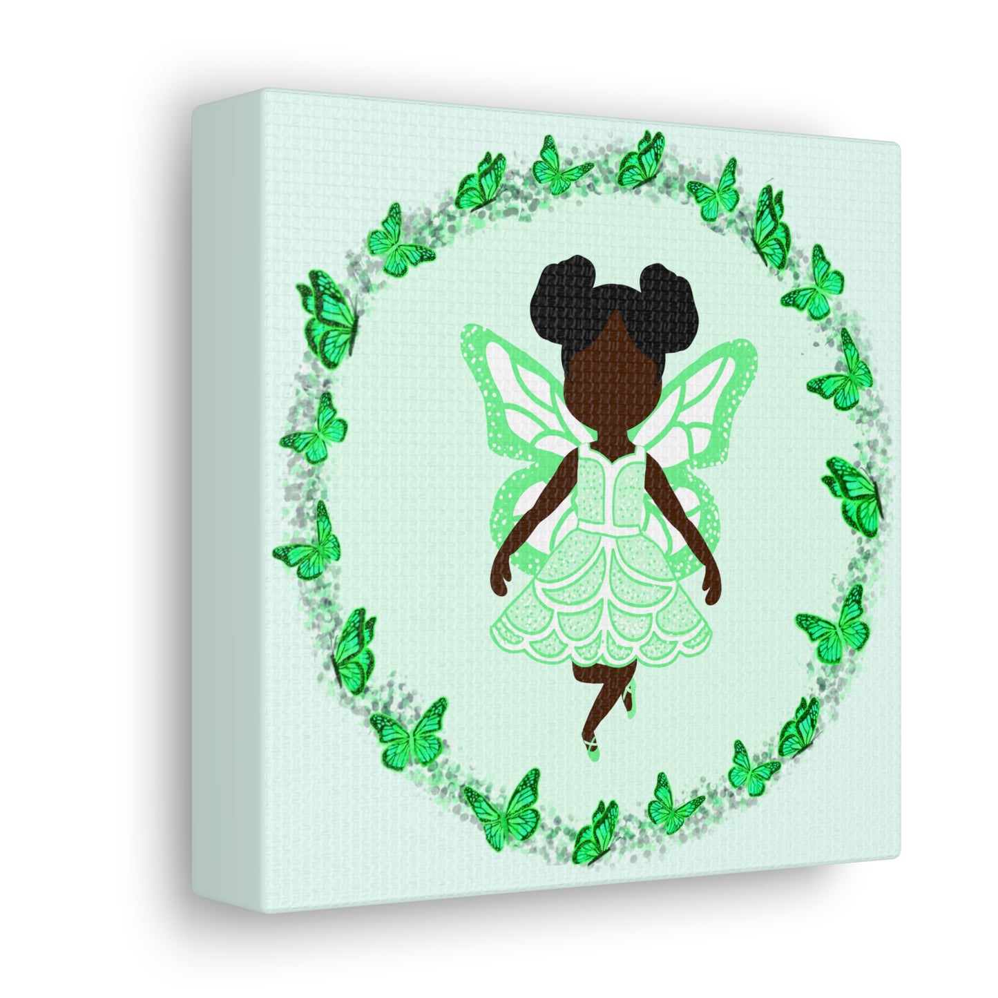 Mint Fairy Ballerina Canvas Art