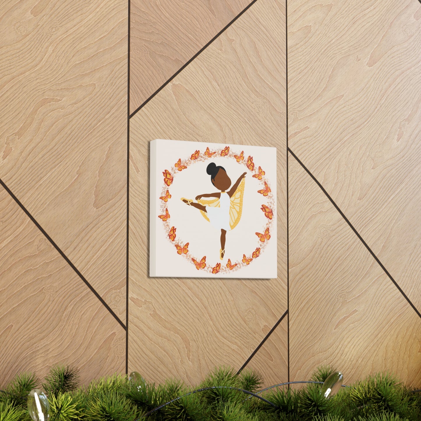 Orange Fairy Ballerina Canvas Art
