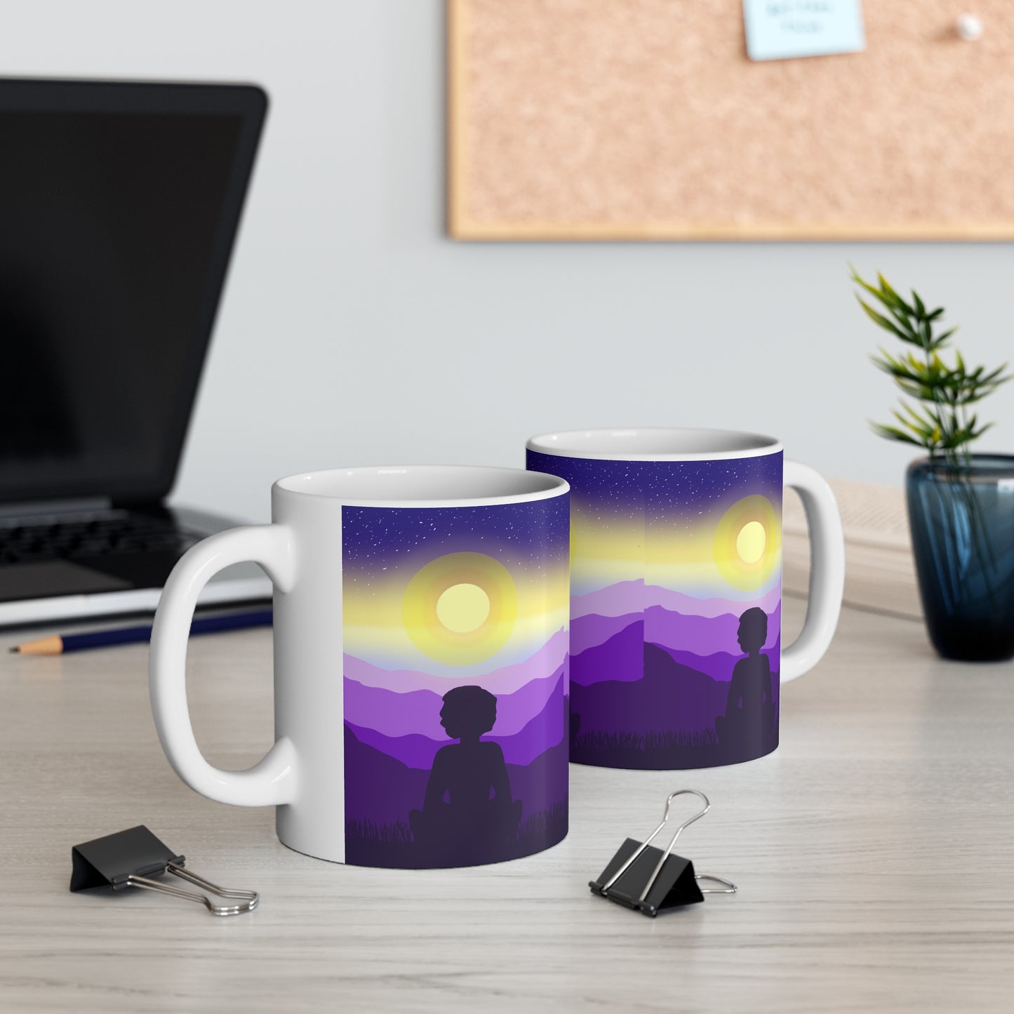 Purple Meditation Ceramic Mug (11oz)