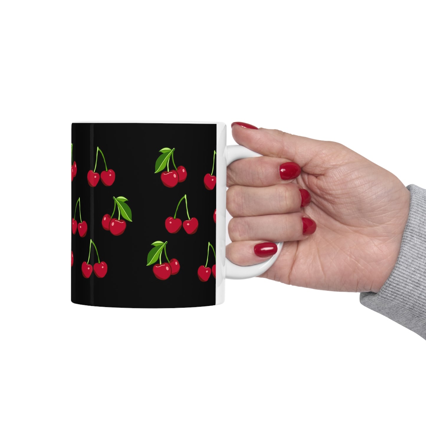 Black Cherry Ceramic Mug (11oz)