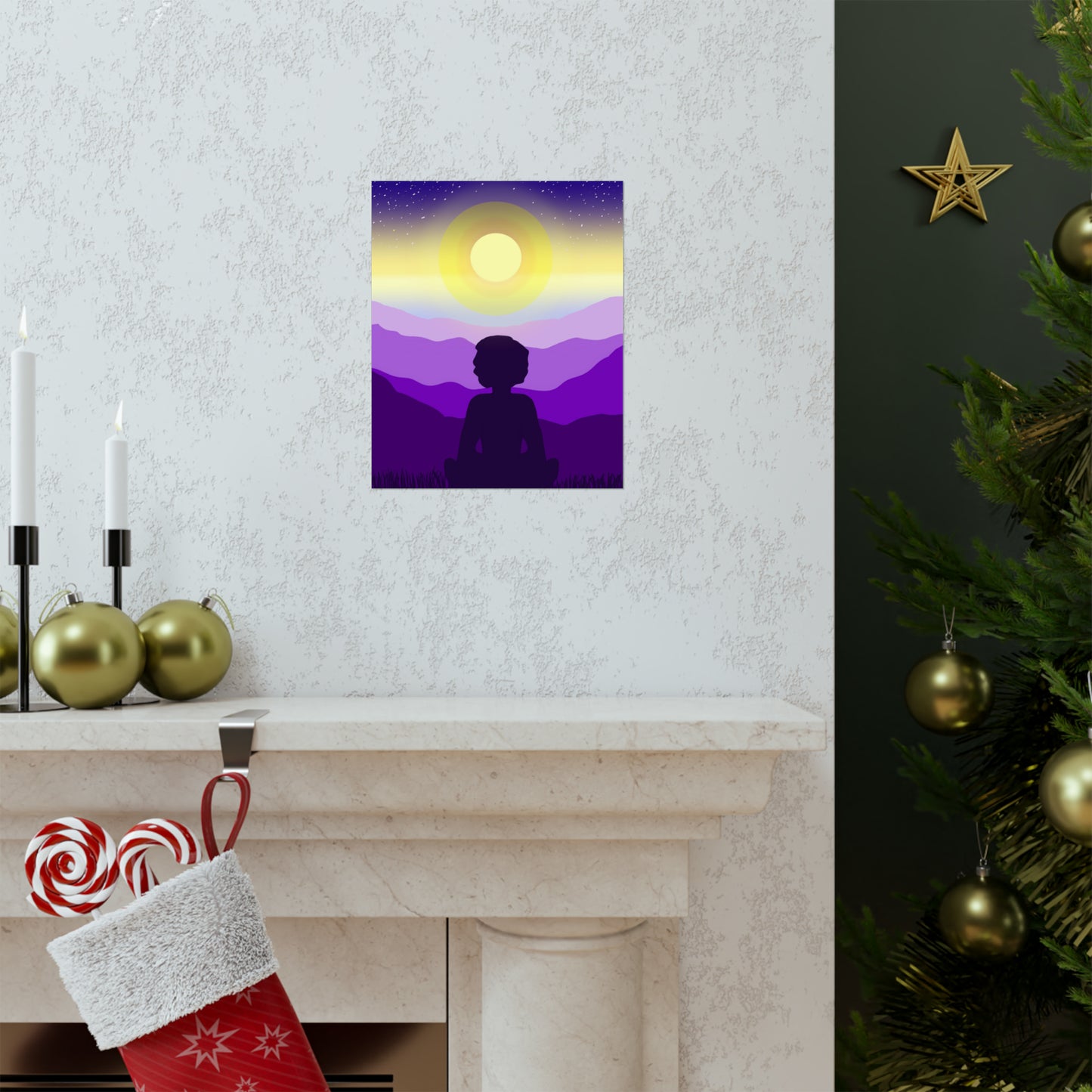 Purple Meditation Art Print