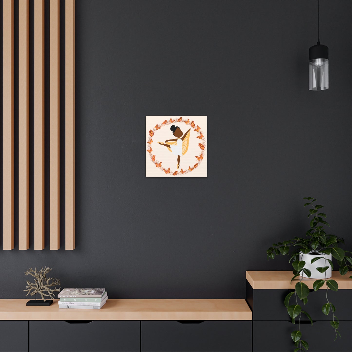 Orange Fairy Ballerina Canvas Art