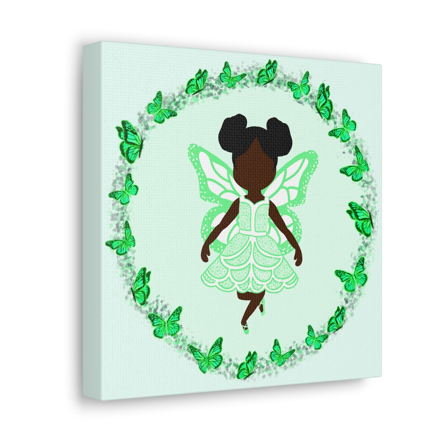 Mint Fairy Ballerina Canvas Art
