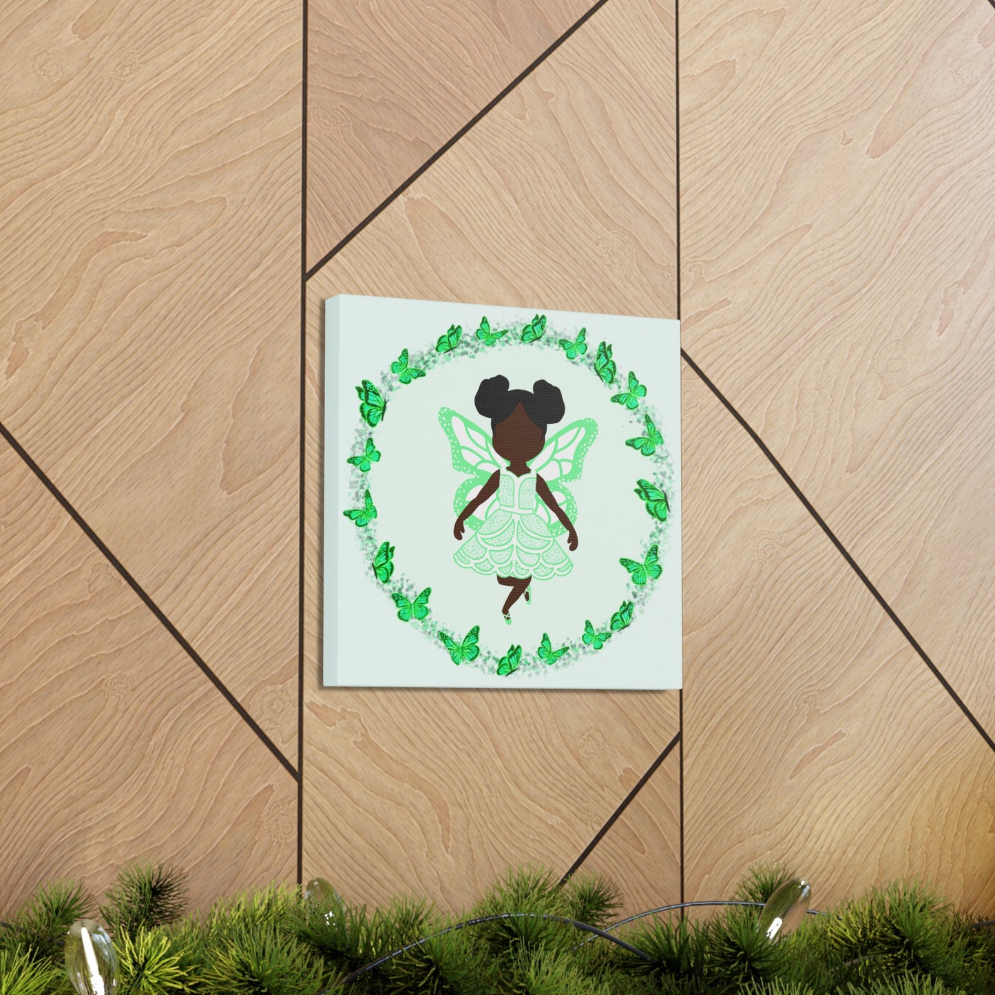 Mint Fairy Ballerina Canvas Art