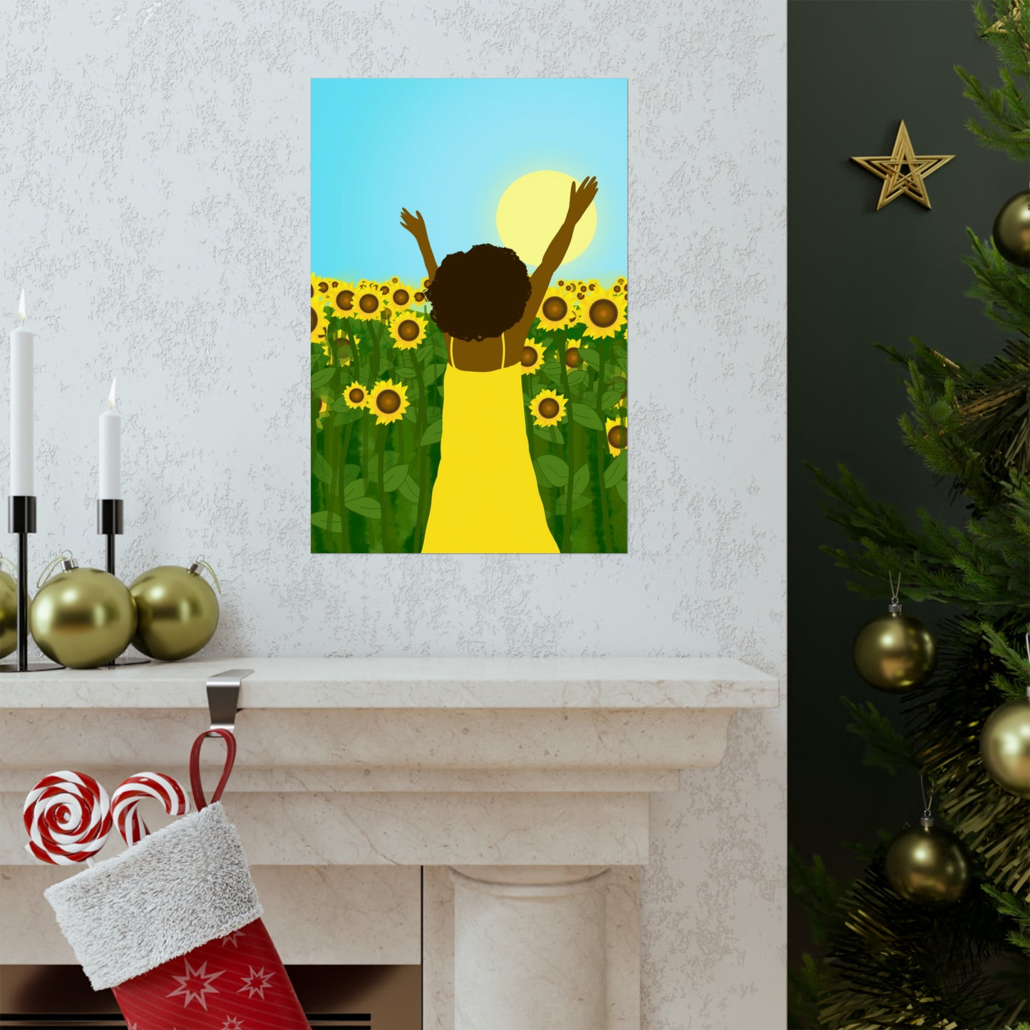 Yellow Celebration Art Print