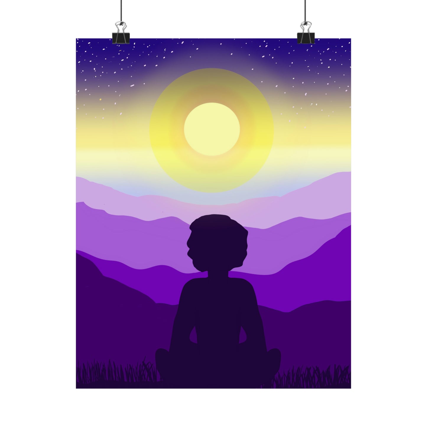 Purple Meditation Art Print