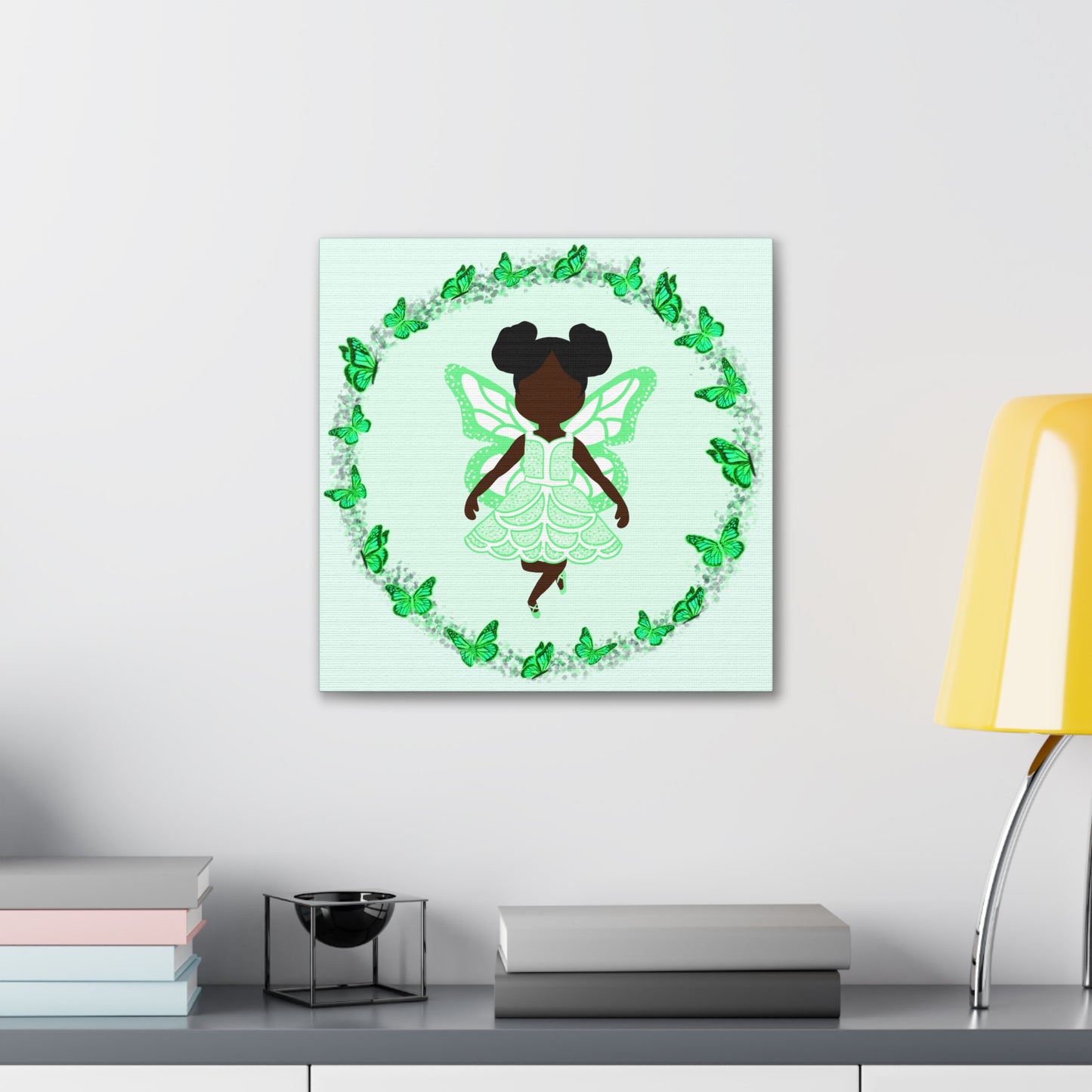 Mint Fairy Ballerina Canvas Art