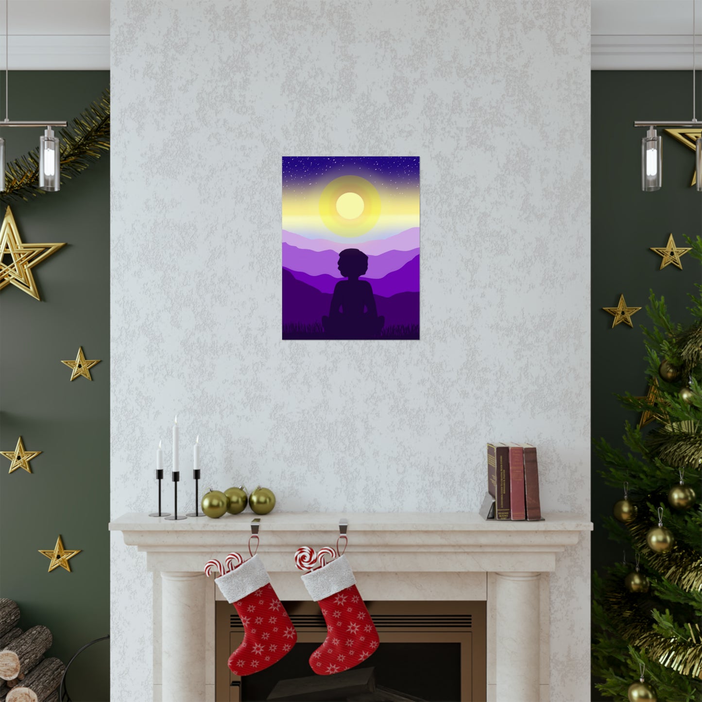 Purple Meditation Art Print