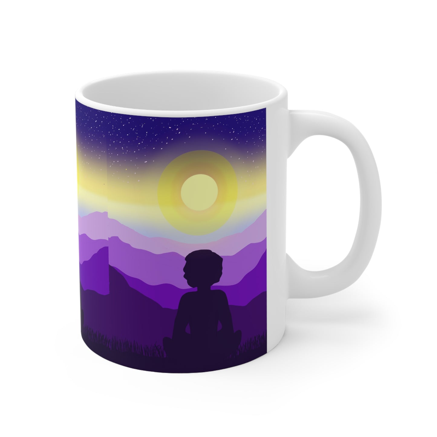 Purple Meditation Ceramic Mug (11oz)