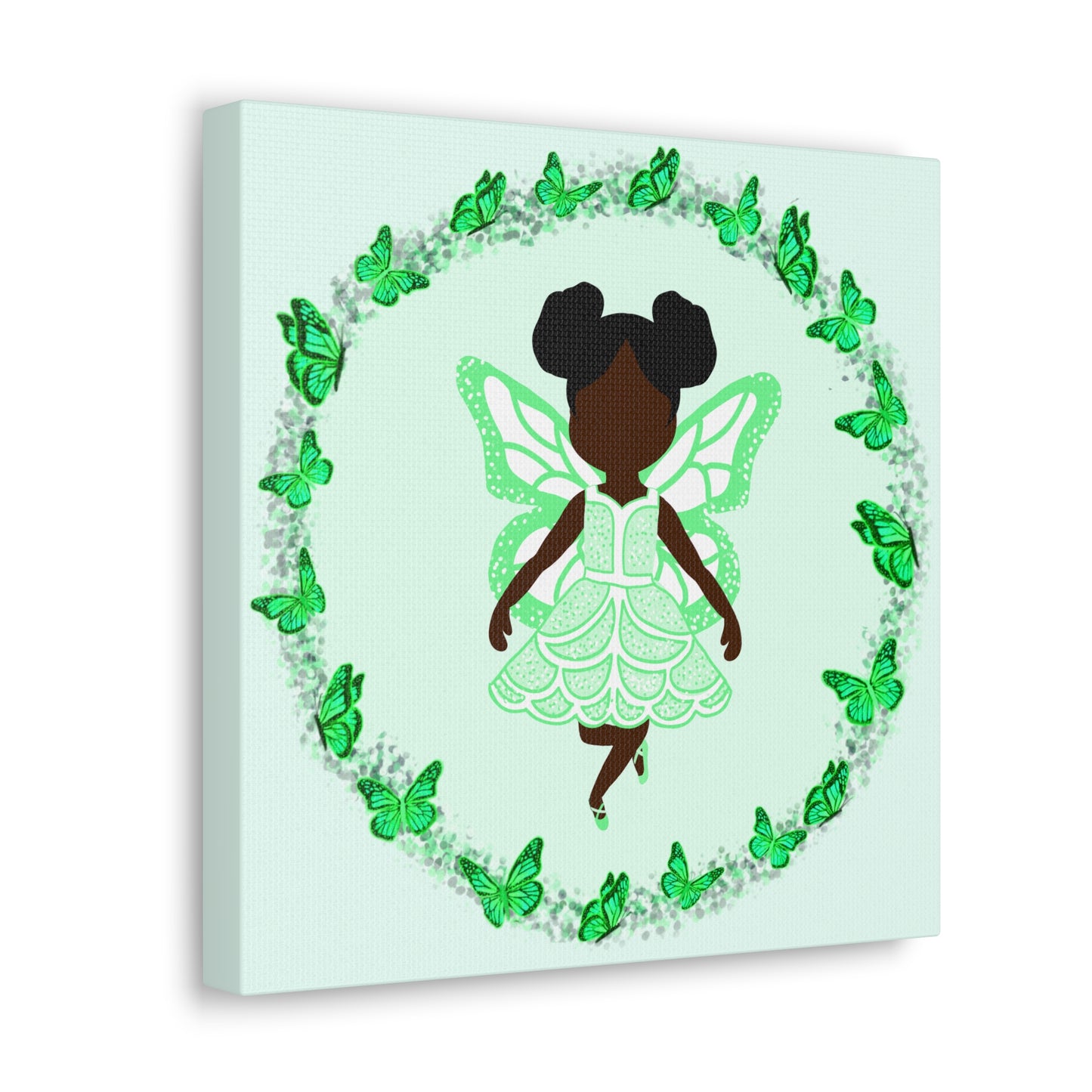 Mint Fairy Ballerina Canvas Art