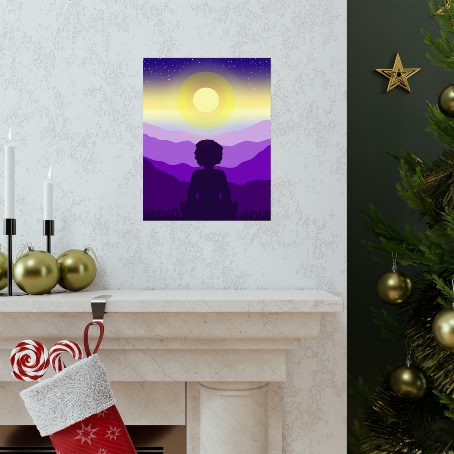 Purple Meditation Art Print