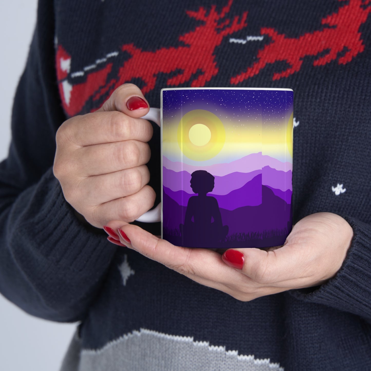 Purple Meditation Ceramic Mug (11oz)