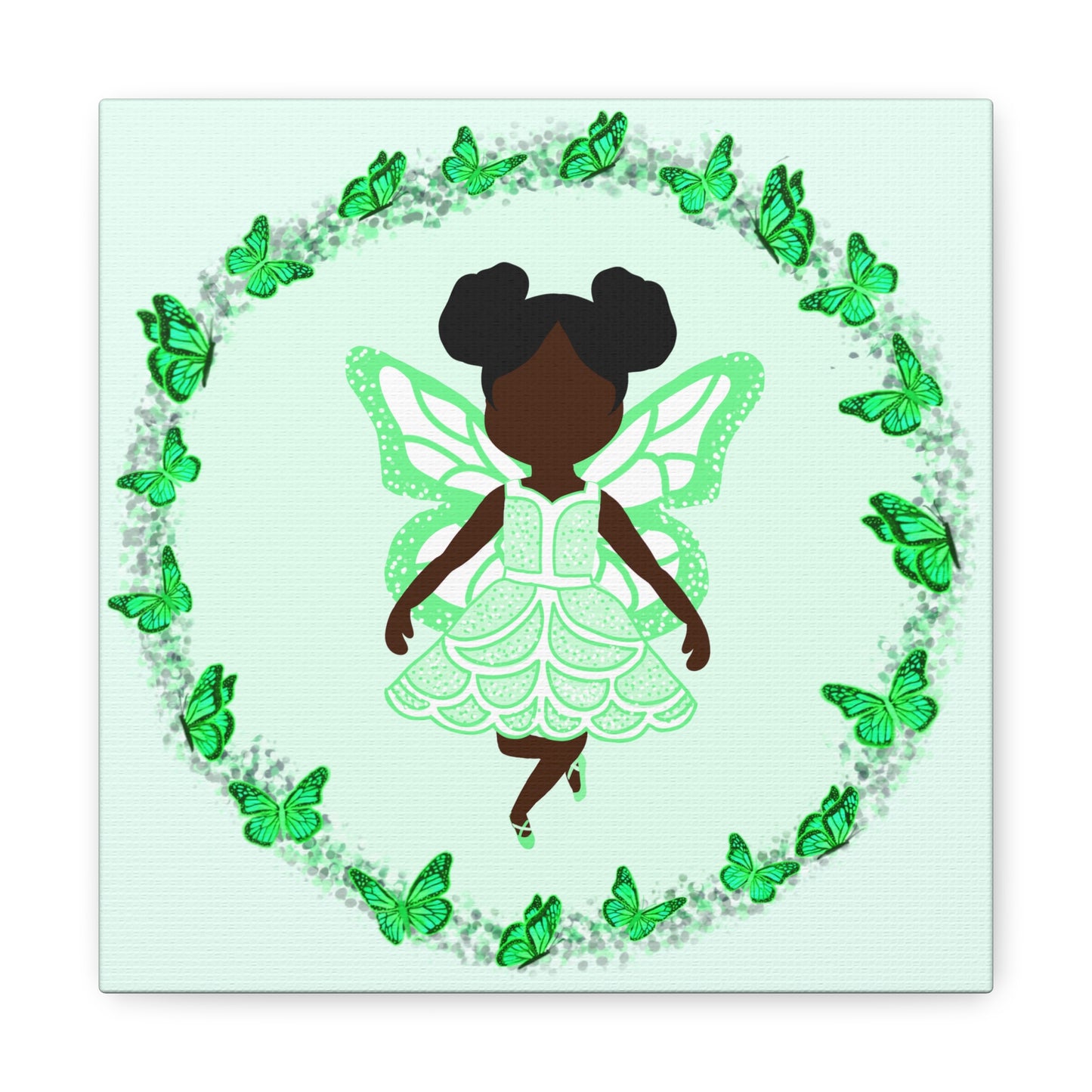 Mint Fairy Ballerina Canvas Art