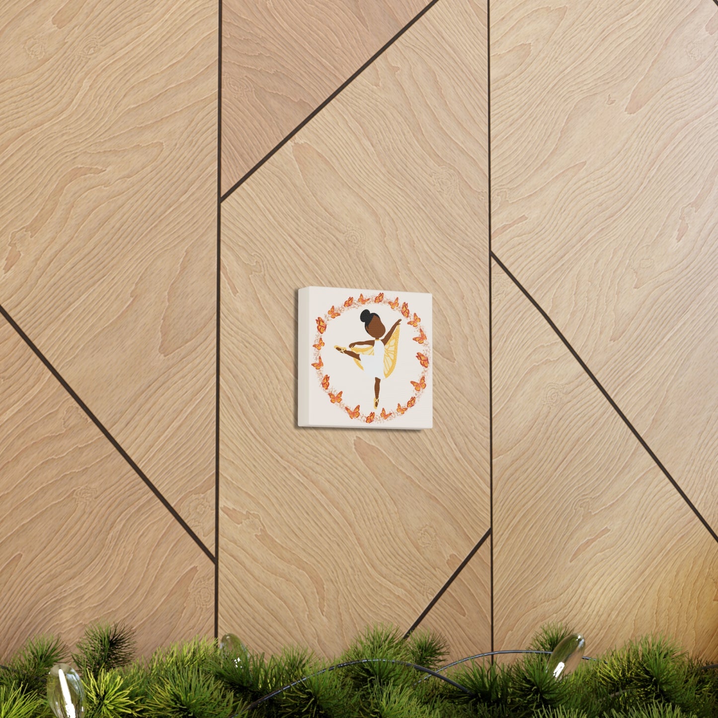 Orange Fairy Ballerina Canvas Art