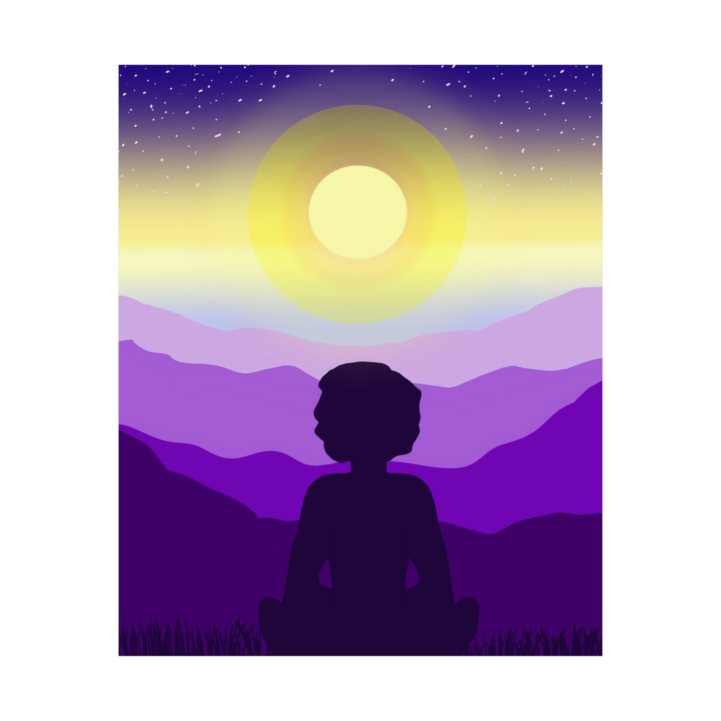 Purple Meditation Art Print