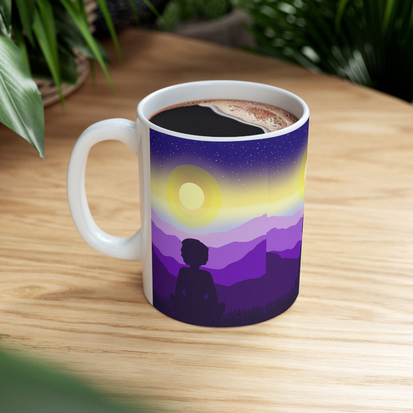 Purple Meditation Ceramic Mug (11oz)