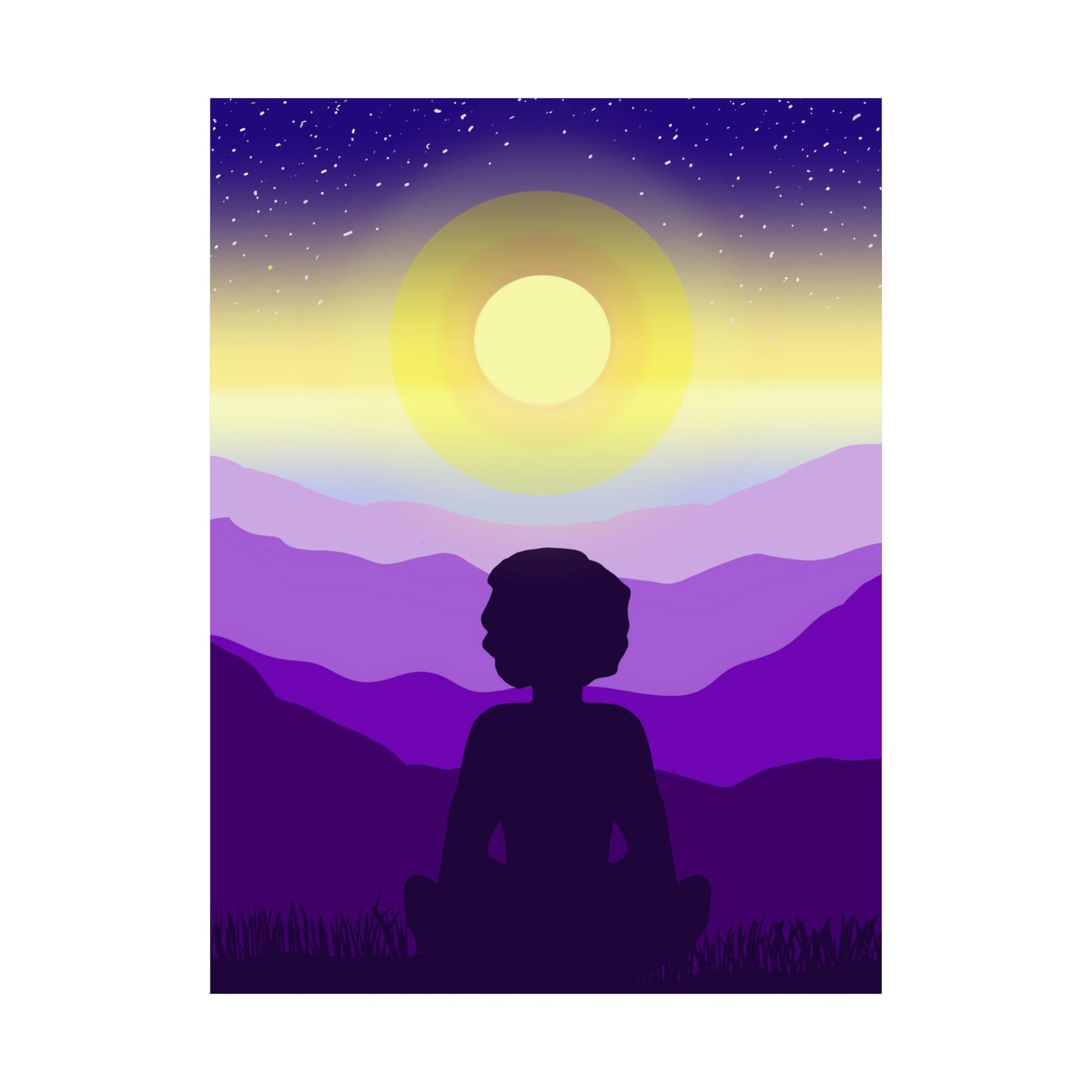 Purple Meditation Art Print