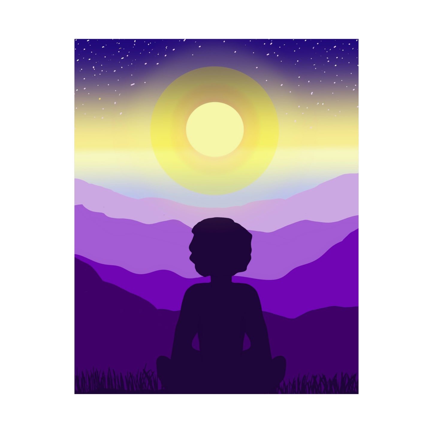 Purple Meditation Art Print