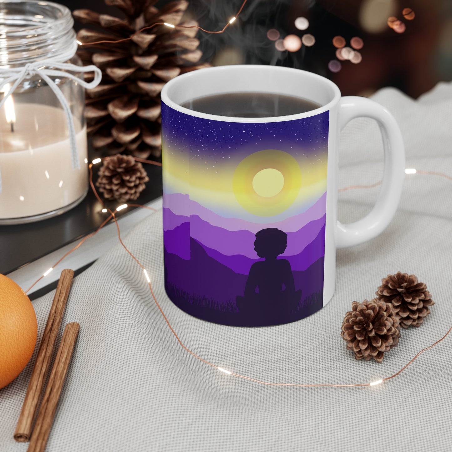 Purple Meditation Ceramic Mug (11oz)