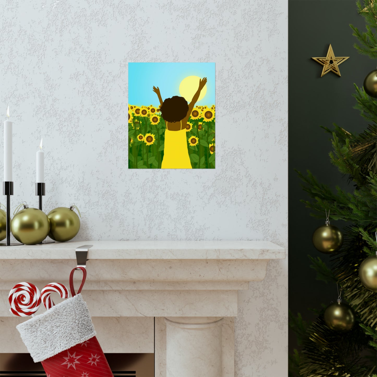 Yellow Celebration Art Print