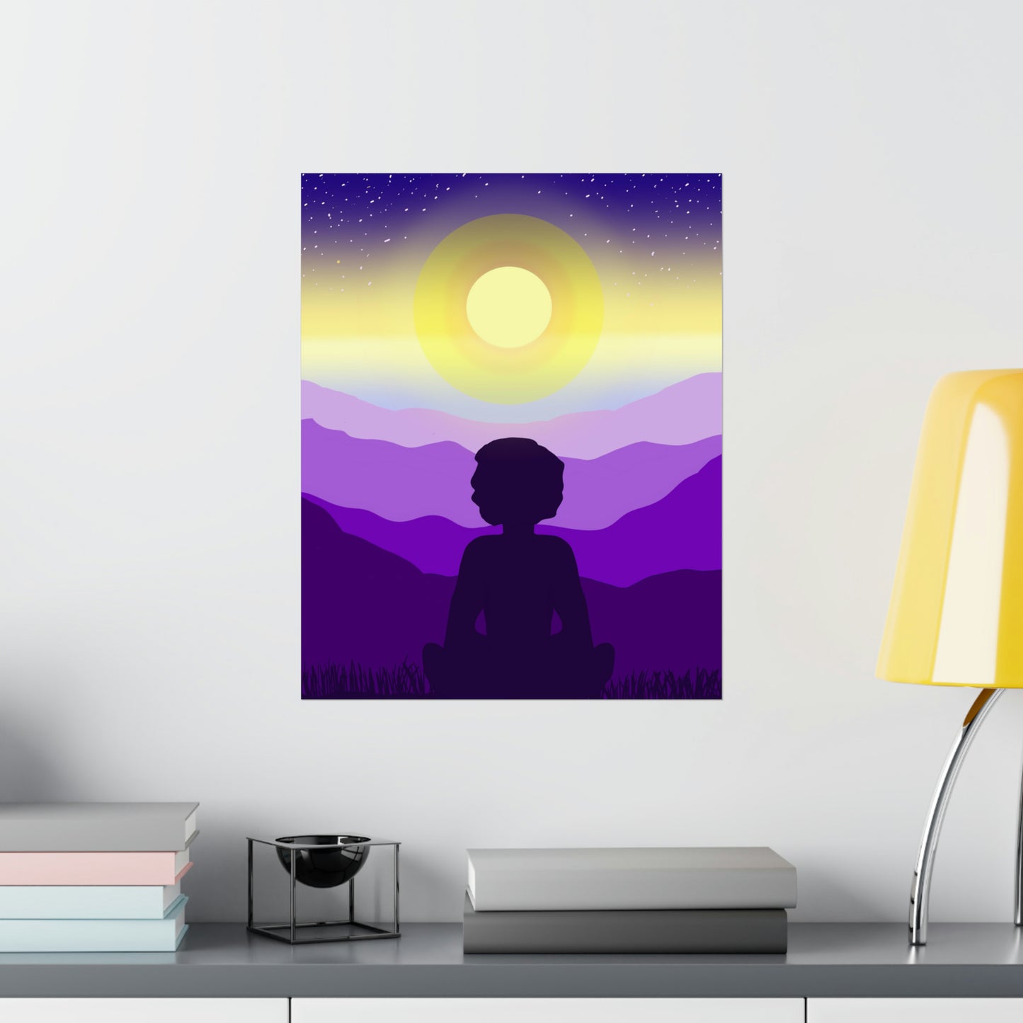 Purple Meditation Art Print