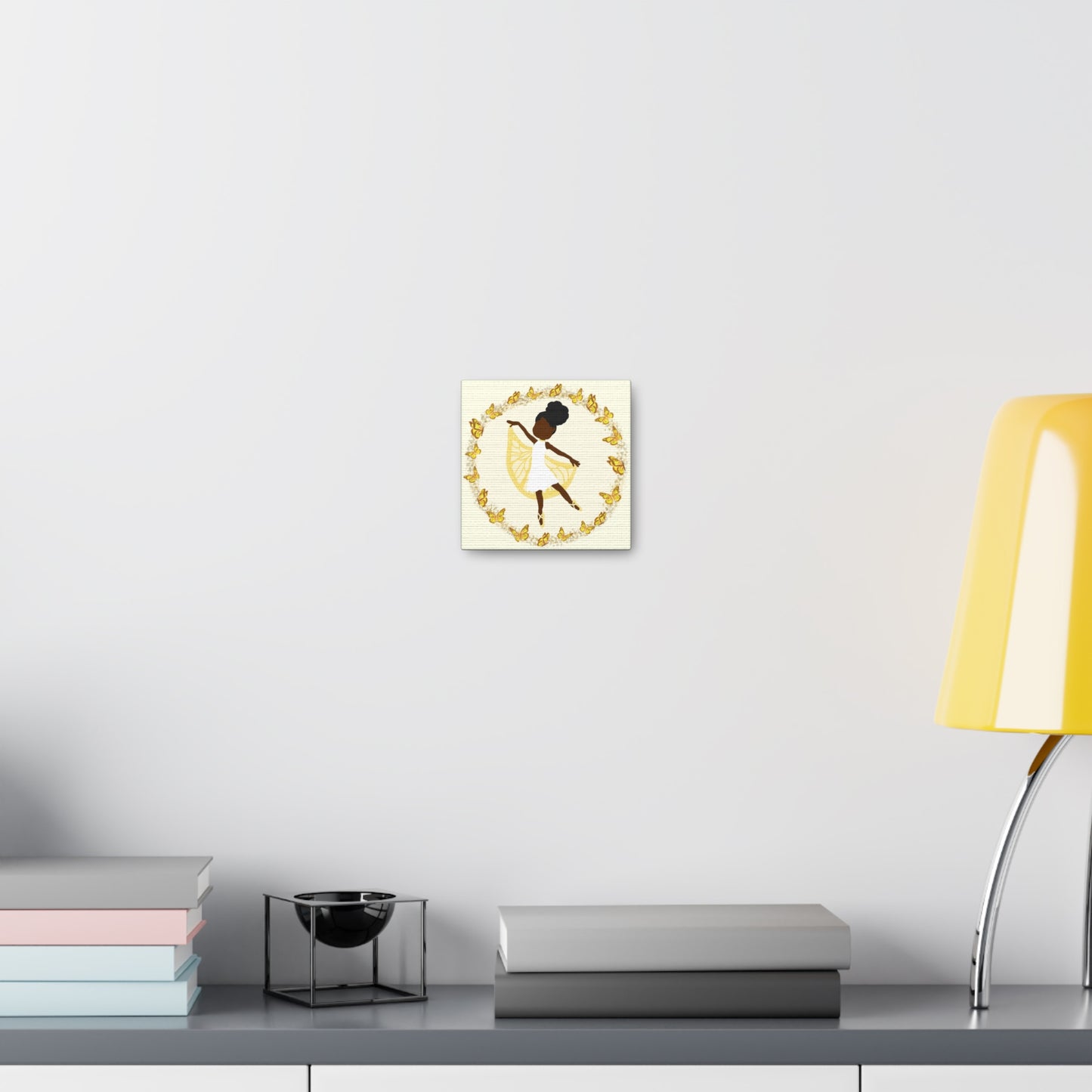 Yellow Fairy Ballerina Canvas Art