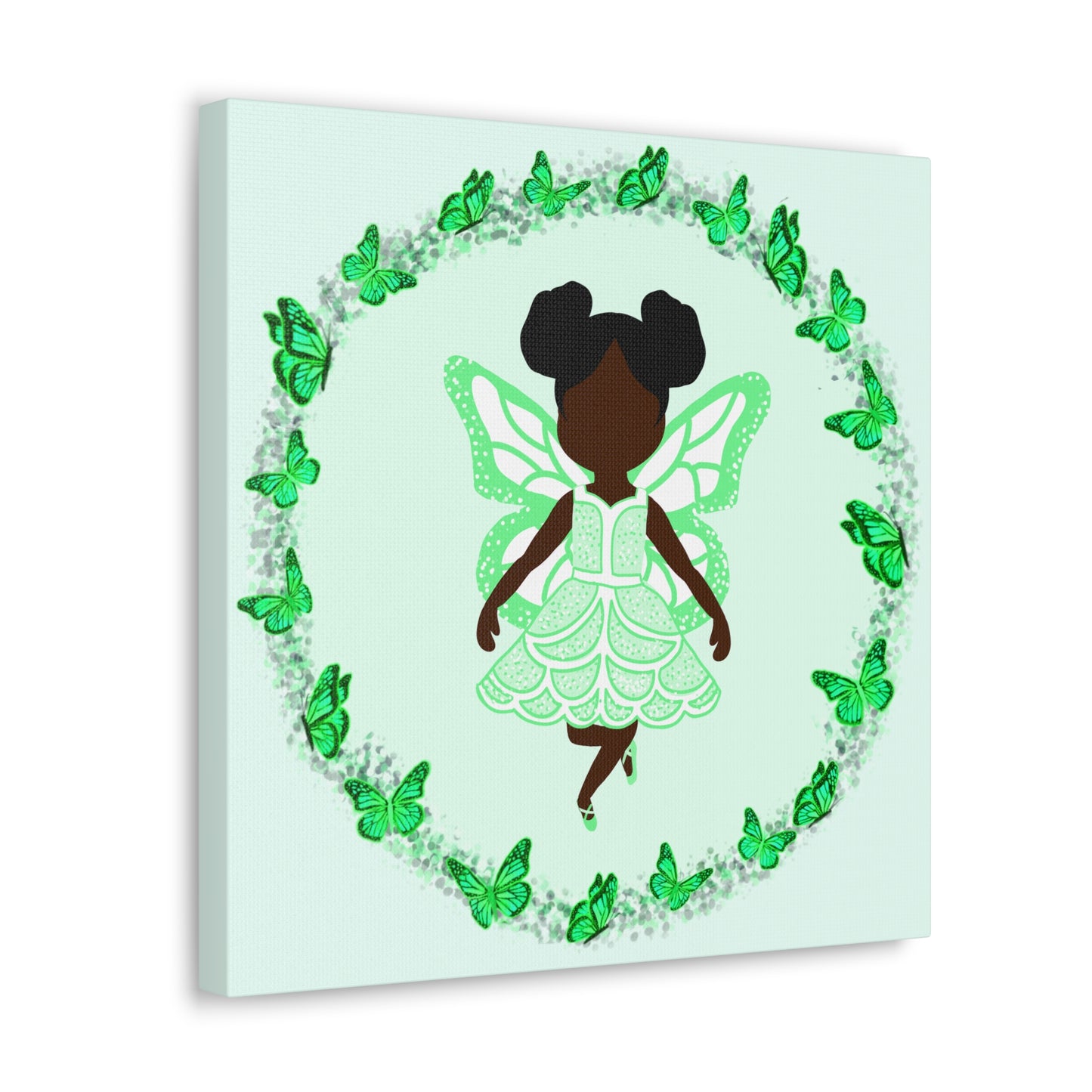 Mint Fairy Ballerina Canvas Art