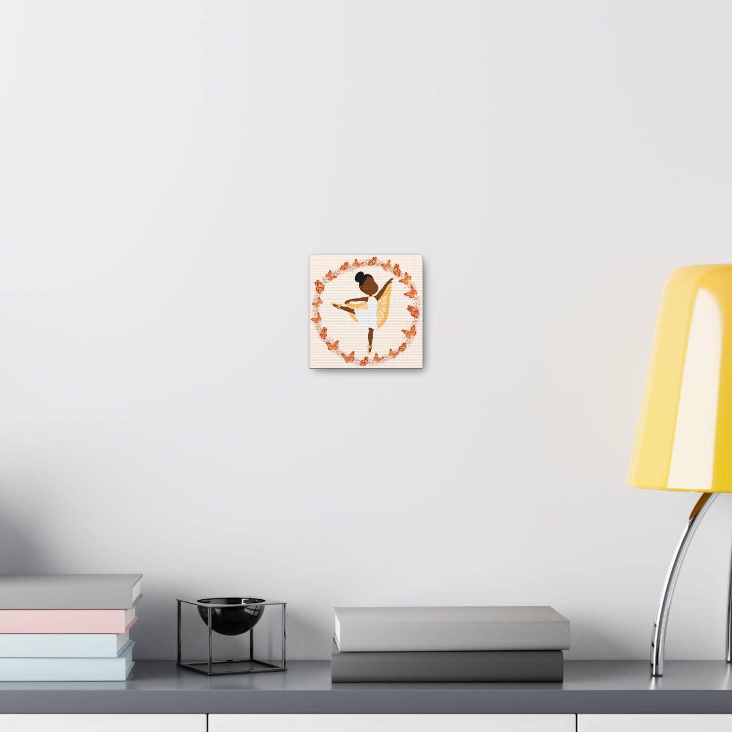Orange Fairy Ballerina Canvas Art