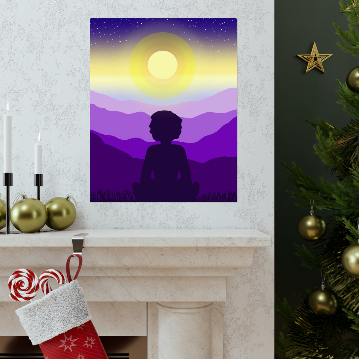 Purple Meditation Art Print