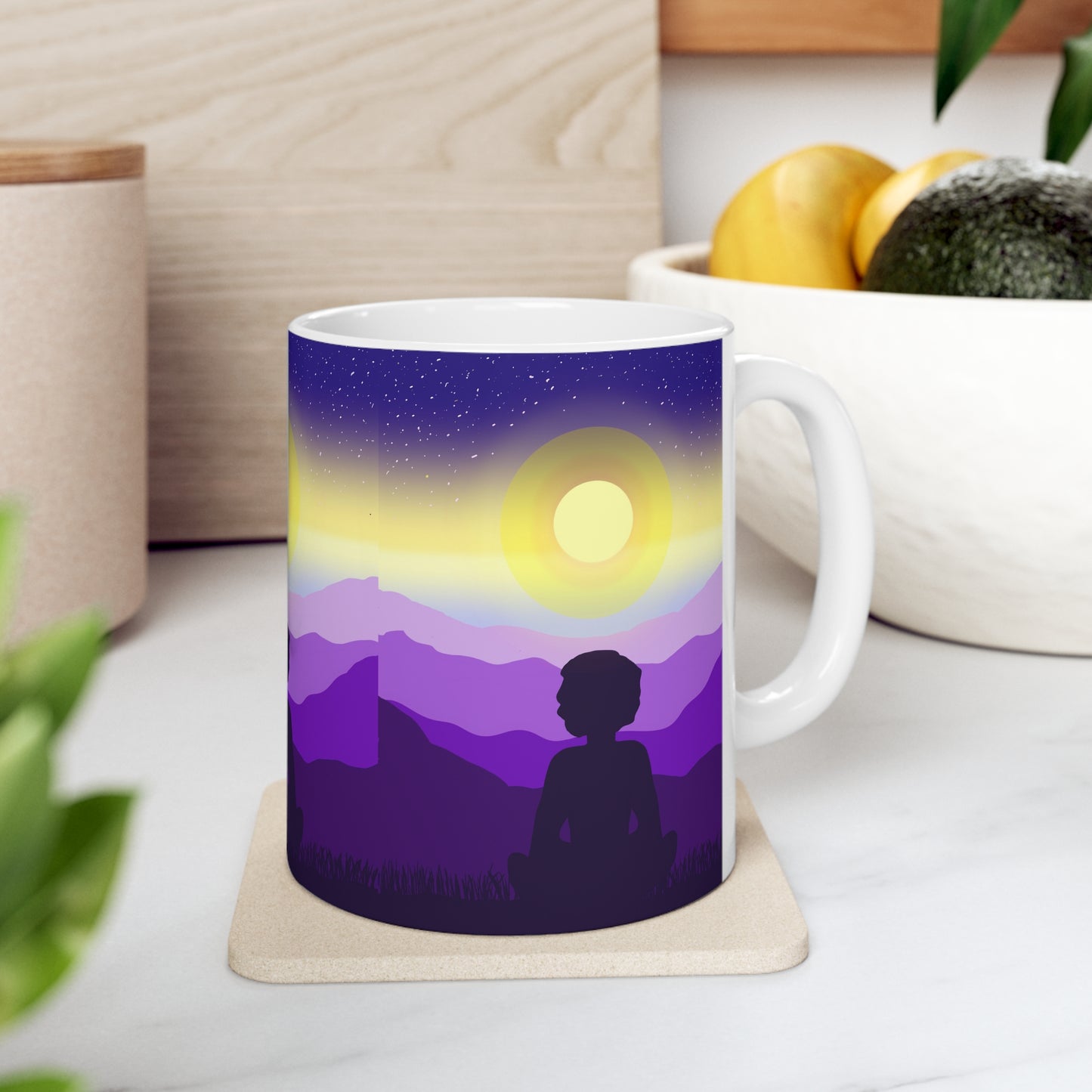 Purple Meditation Ceramic Mug (11oz)