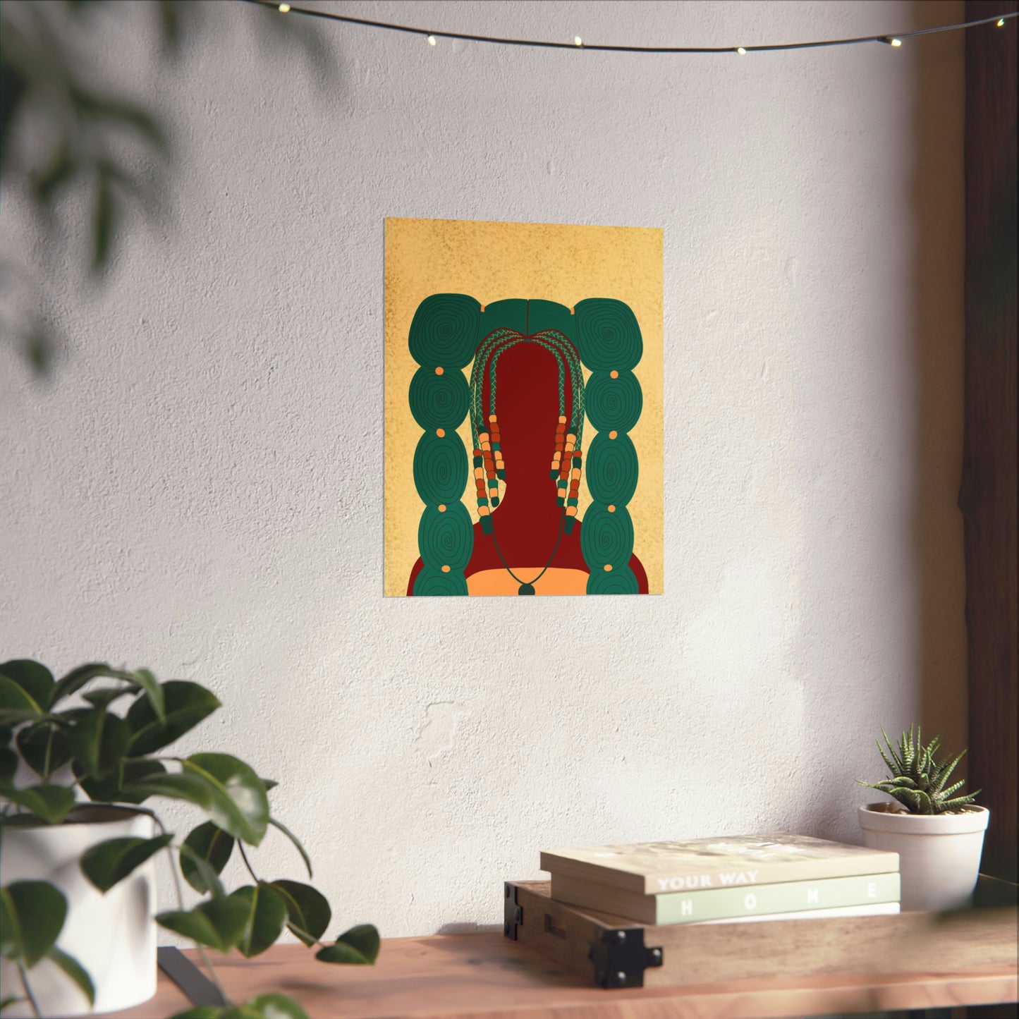 Bubble Pigtails Art Print (Don't Touch My Hair Collection)