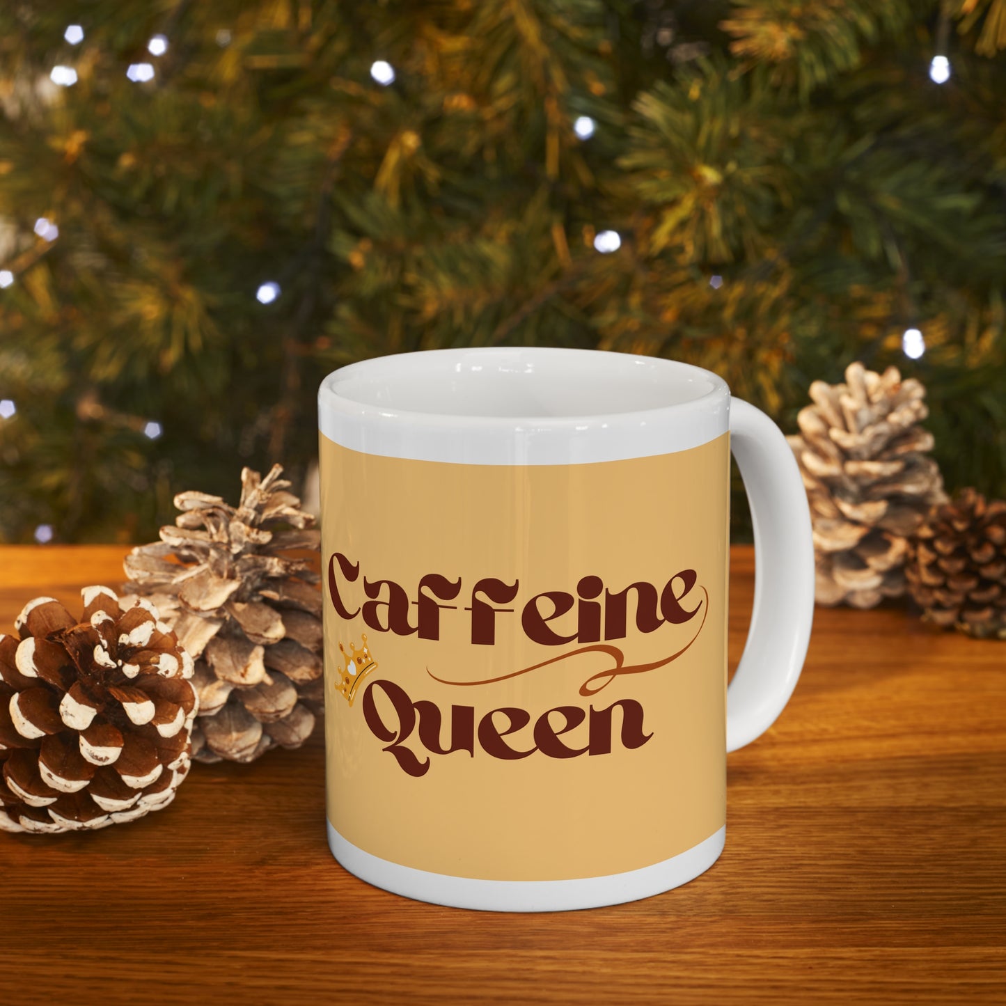 Caffeine Queen- Afro Coffee Ceramic Mug (11oz)