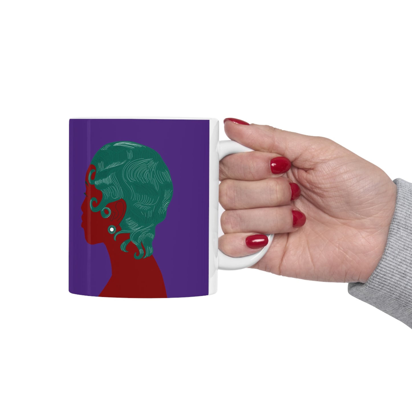 Finger Waves Ceramic Mug (11oz)