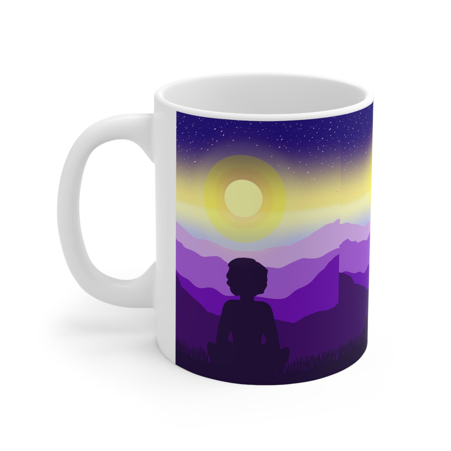 Purple Meditation Ceramic Mug (11oz)