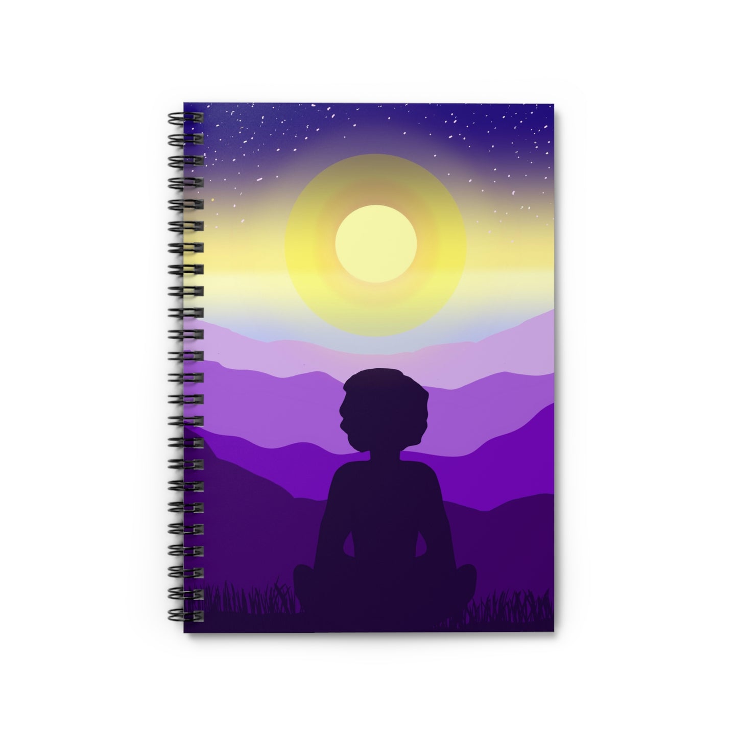 Purple Meditation Spiral Notebook - Ruled Line