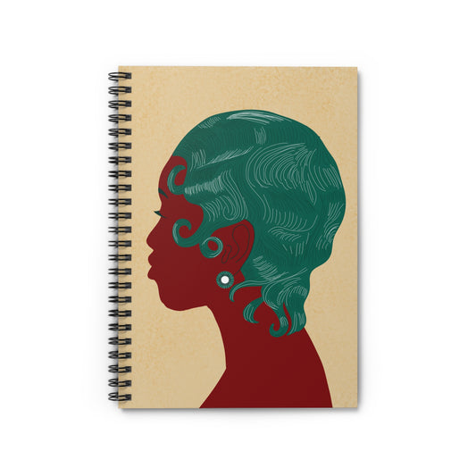Finger Waves Spiral Notebook - Ruled Line "Don't Touch My Hair Collection"