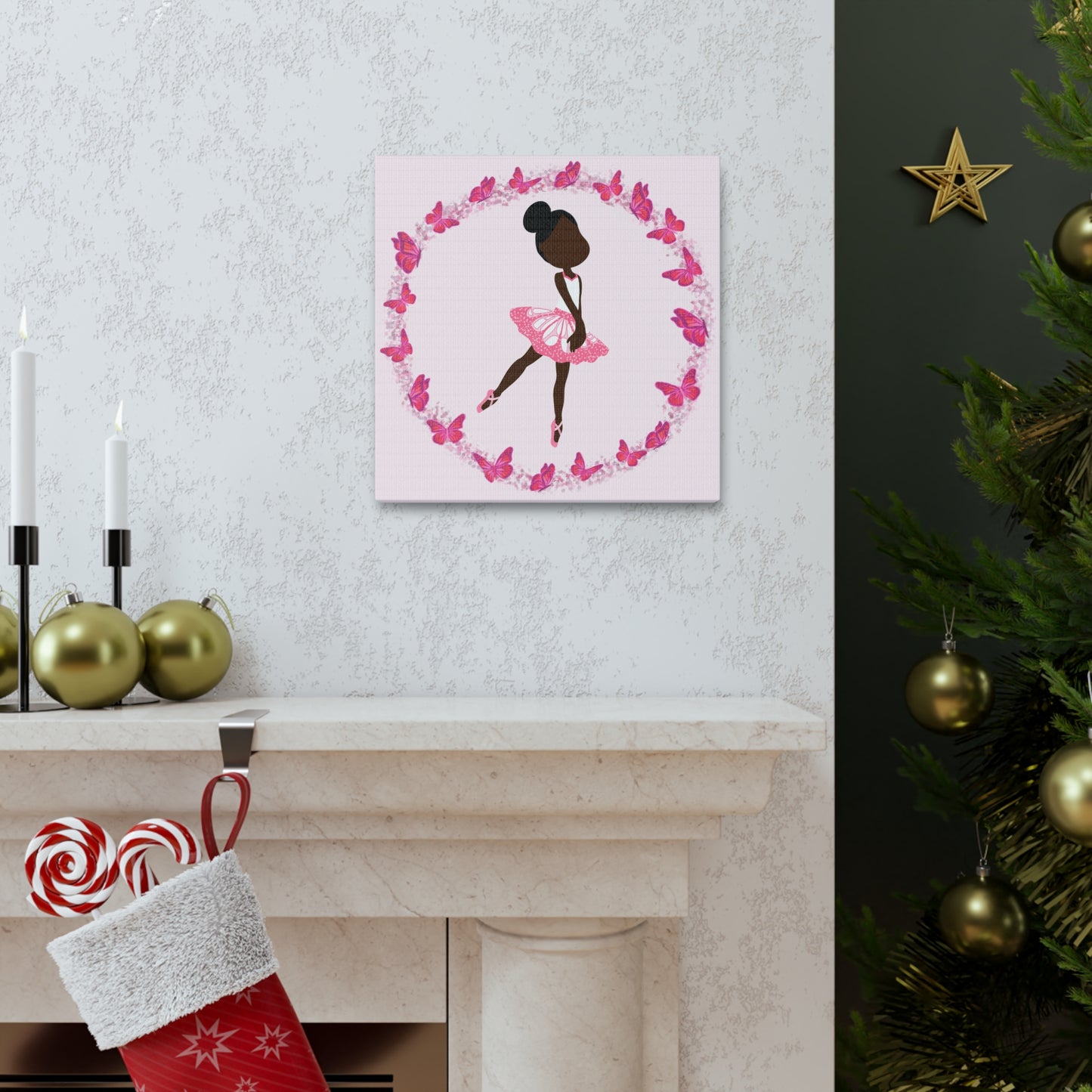 Pink Fairy Ballerina Canvas Art