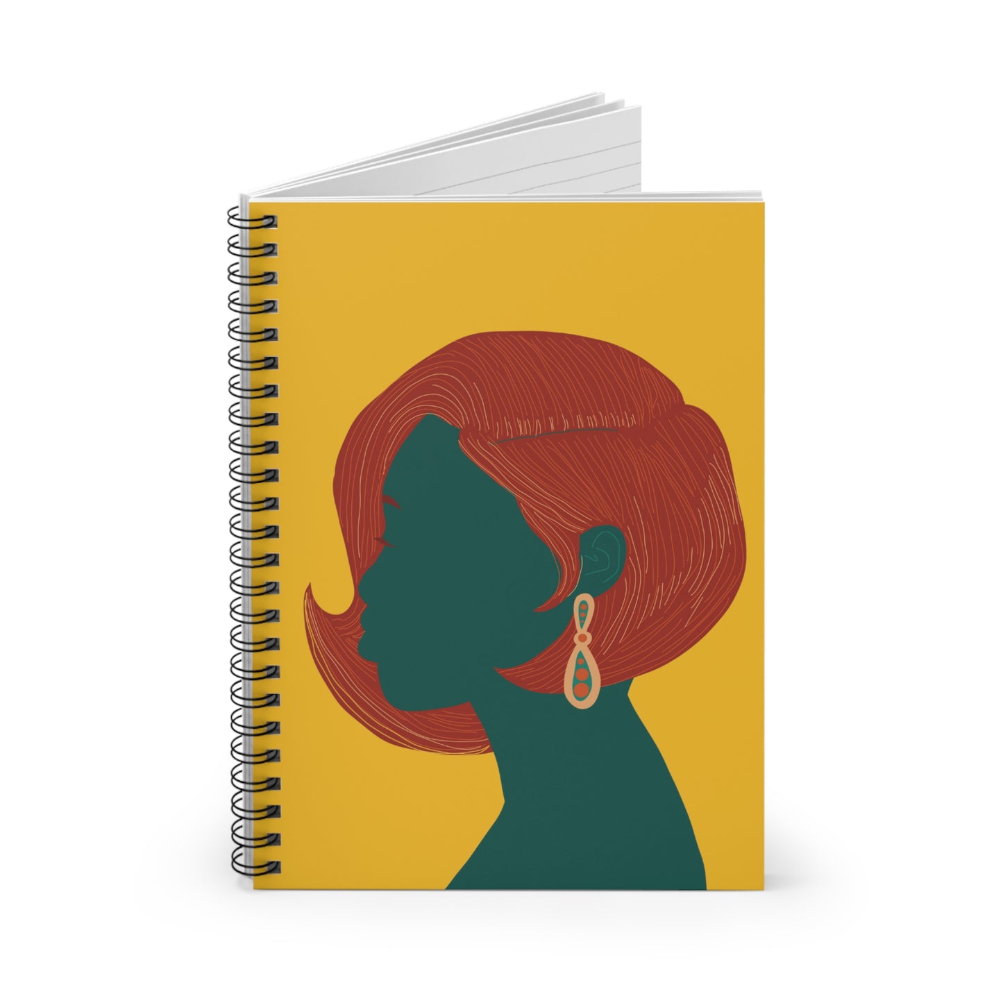 Swoop Bob Spiral Notebook - Ruled Line "Don't Touch My Hair Collection"