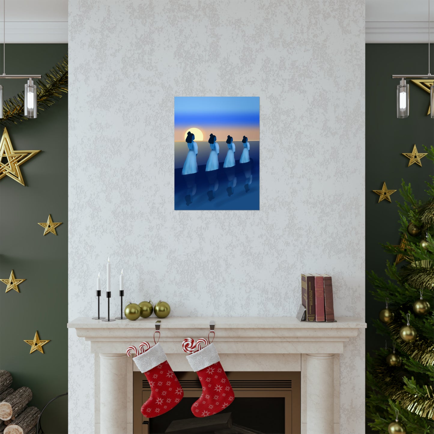 Blue Waders Art Print