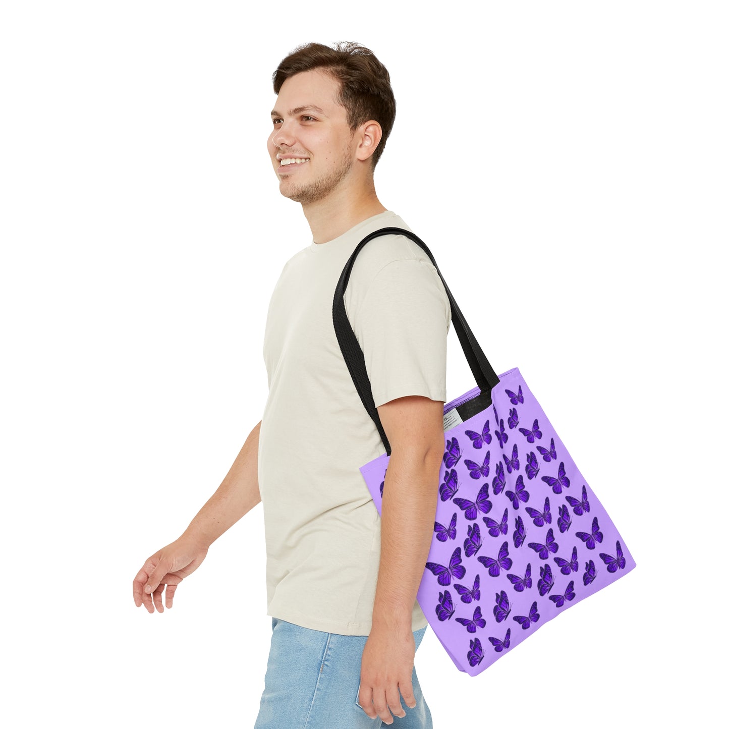 Purple Butterfly Tote Bag