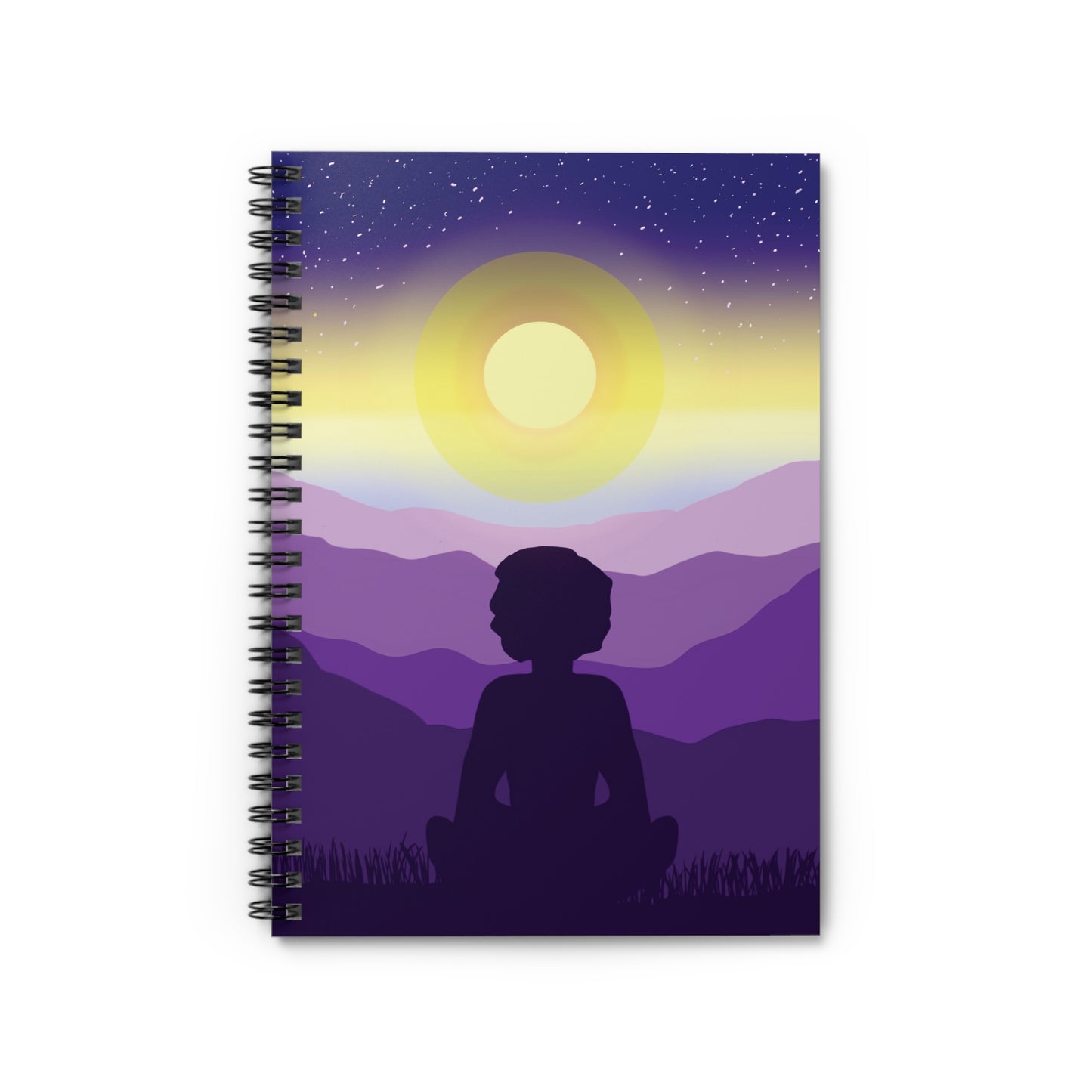 Purple Zen Spiral Notebook - Ruled Line