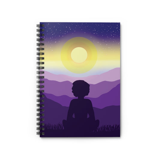 Purple Zen Spiral Notebook - Ruled Line